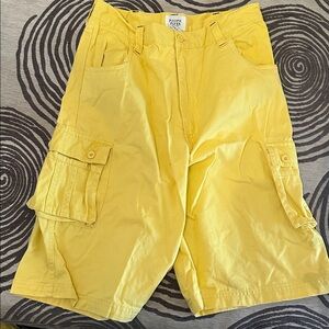 Yellow Cargo Shorts